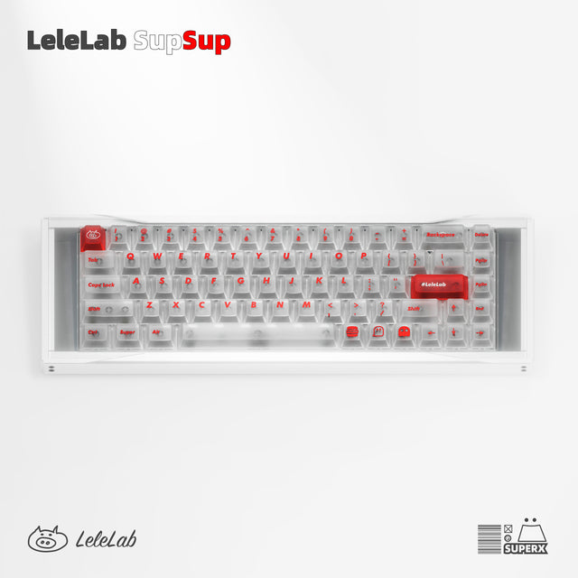 LeleLab Supsup SuperX White Keycap Set